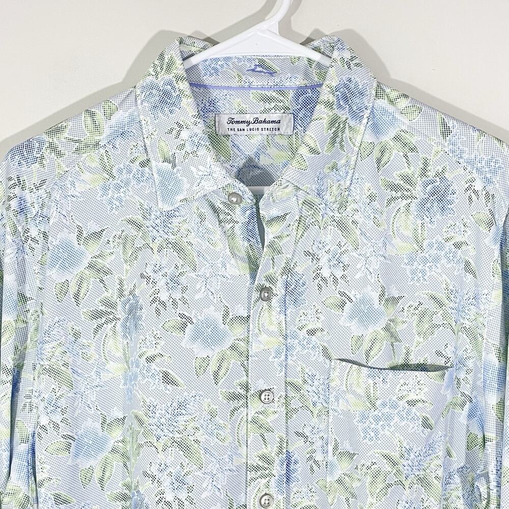 Tommy Bahama The San Lucio Stretch Button Down Shirt Mens Size Medium Floral